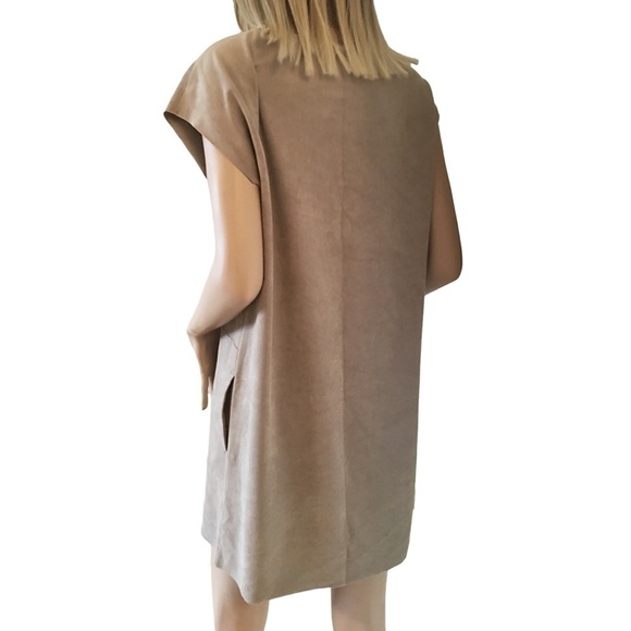 Aritzia Wilfred Free Nori Vegan Suede Dress Oversize Pockets - Picture 8 of 15